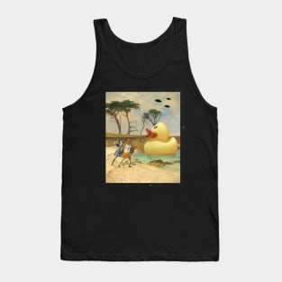 Classical Art Meme Funny Rubber Ducky Tank Top